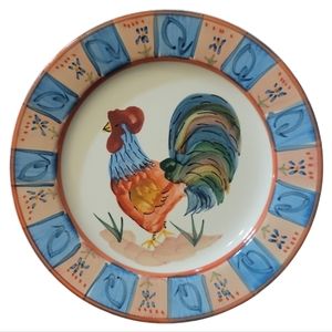 1 Vtg Meiwa Table Art Rooster Chicken Pattern: MEW6 Salad Dessert Plate